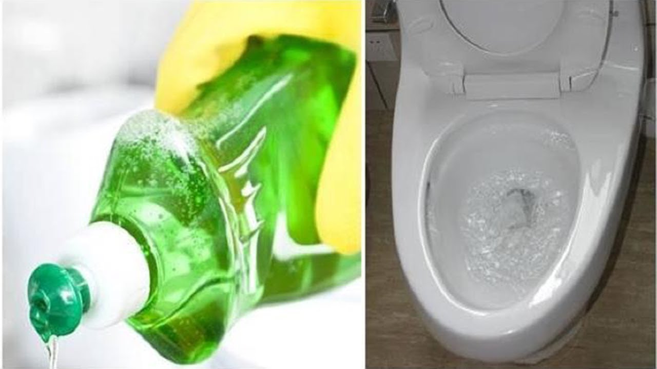 Thống cống nghẹt bằng chất tẩy rửa chén bát